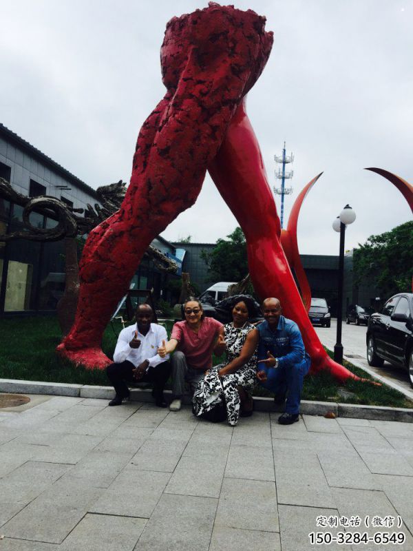 人字雕塑廠，白鋼構(gòu)件，彩色不銹鋼人字雕塑觀賞型