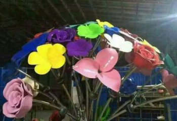 杏花雕塑廠家，美陳雕塑，不銹鋼杏花雕塑制造