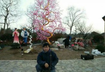 櫻花雕塑預定，露天雕塑，不銹鋼櫻花雕塑制作