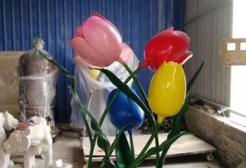 郁金香雕塑廠家，中式工藝，不銹鋼郁金香雕塑精選