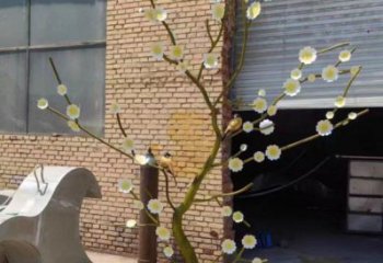 紫丁香雕塑定制，市標(biāo)雕塑，廣場(chǎng)不銹鋼紫丁香雕塑定做