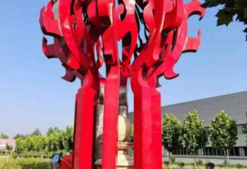 火球雕塑，精神堡壘火球雕塑落地展示