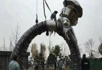 鉆戒雕塑精選，陸地?cái)[件，公園景觀鉆戒雕塑廠家