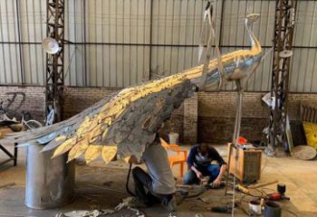 孔雀雕塑制作廠家，戶外雕塑，不銹鋼孔雀雕塑優(yōu)選