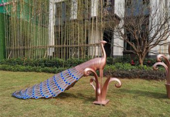 歐式孔雀雕塑生產(chǎn)，白鋼構(gòu)件，不銹鋼孔雀雕塑通用