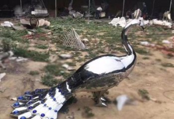 小孔雀雕塑訂做，景觀雕塑，不銹鋼孔雀雕塑制造廠家