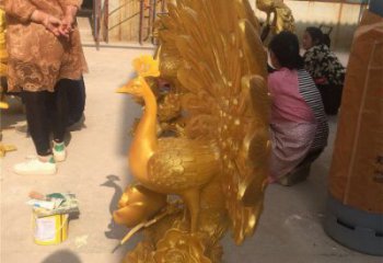 花園孔雀雕塑點(diǎn)擊，多彩藝術(shù)，銅孔雀雕塑承接