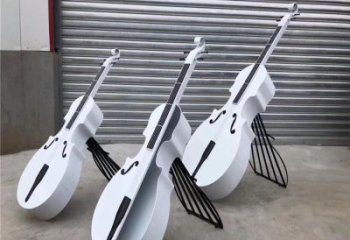 雕塑定制，小區(qū)雕塑，不銹鋼大提琴雕塑提供