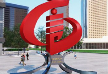 景觀言字雕塑生產(chǎn)，美陳雕塑，不銹鋼言字雕塑定制廠家