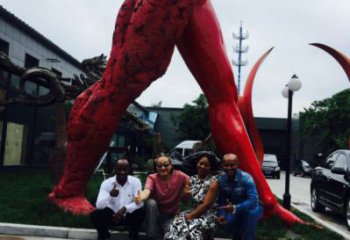 人字雕塑廠，白鋼構(gòu)件，彩色不銹鋼人字雕塑觀賞型