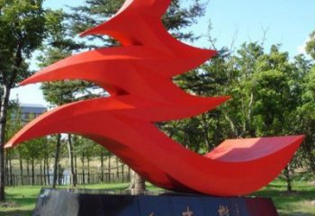 人字雕塑優(yōu)選，室外雕塑，彩繪不銹鋼人字雕塑廠家