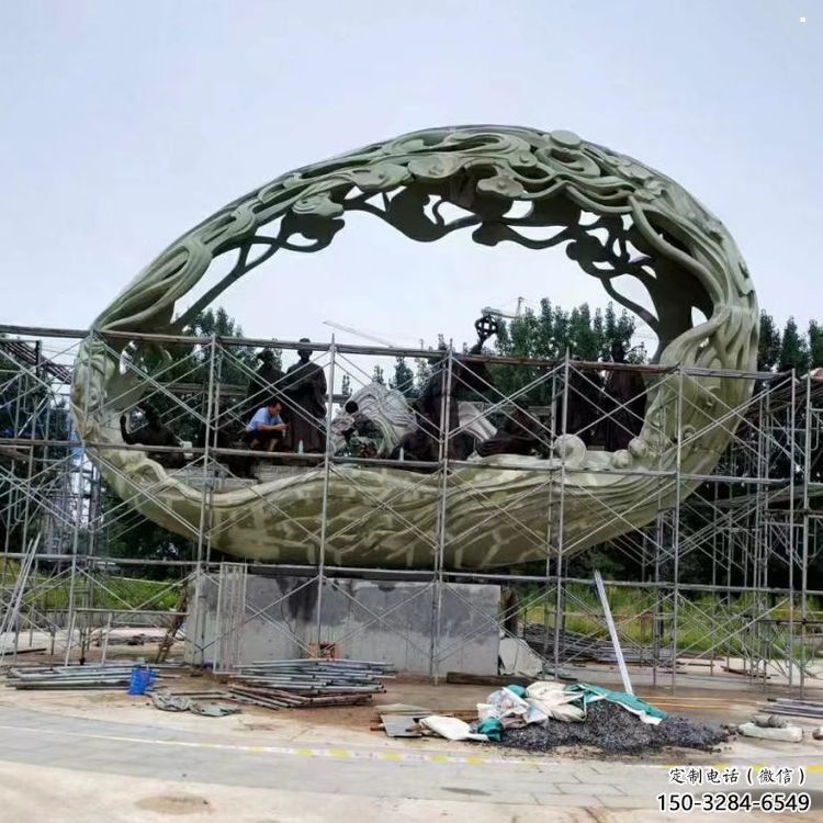 空心球雕塑制作，景區(qū)案例，鏤空空心球雕塑廠家