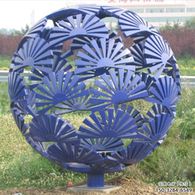 花紋球雕塑提供，室外雕塑，不銹鋼花紋球雕塑指用
