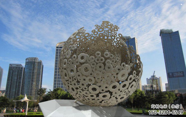 景觀球形雕塑供需，廣場(chǎng)雕塑，廣場(chǎng)鏤空球形雕塑選用