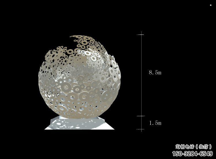 彩繪球形雕塑生產(chǎn)，景區(qū)案例，鏤空球形雕塑優(yōu)選