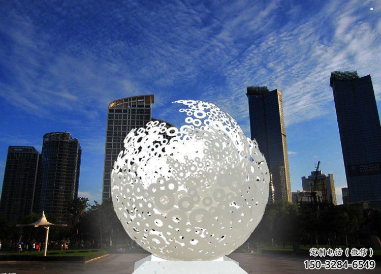 景觀球形雕塑制作，園林裝飾，鏤空球形雕塑廠家