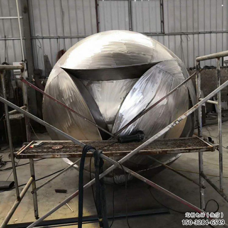 繡球雕塑點(diǎn)擊，地標(biāo)擺件，不銹鋼繡球雕塑精選