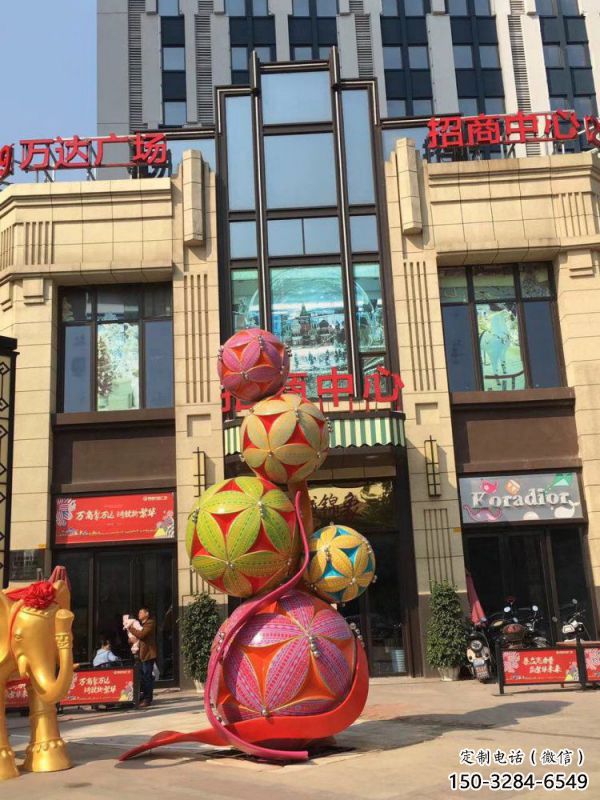 繡球雕塑定價(jià)，中式工藝，不銹鋼繡球雕塑定價(jià)