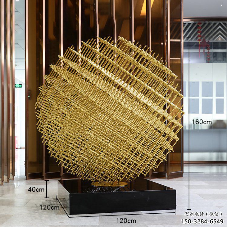 鏤空球雕塑定做，廣場系列，異形鏤空球雕塑制作