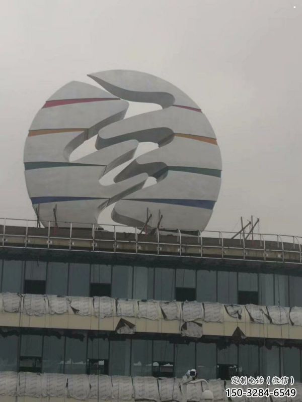 鏤空球雕塑精選，街道標(biāo)識，異形鏤空球雕塑指用