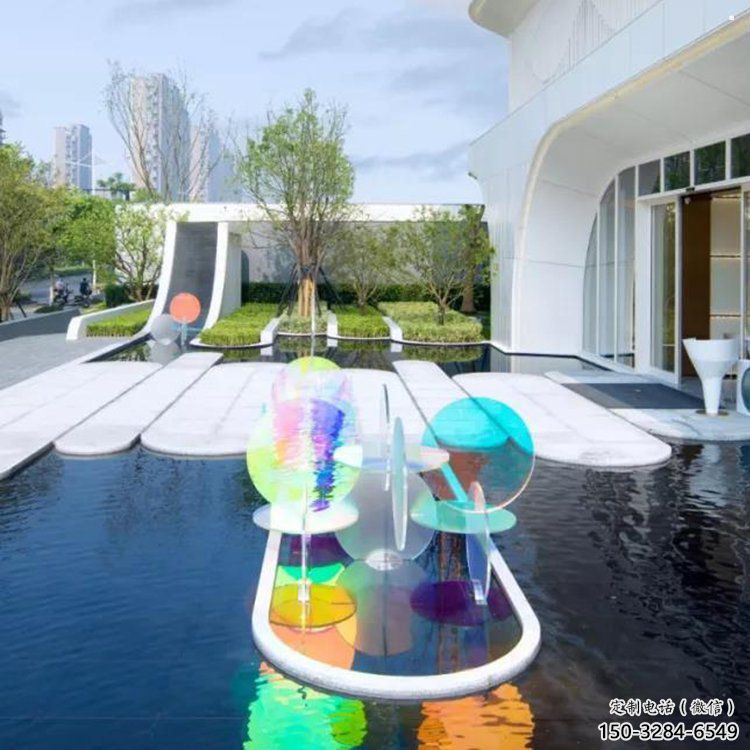 原子球雕塑通用，水景雕塑，不銹鋼原子球雕塑廠