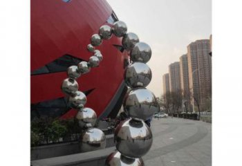 分子球雕塑訂做，彩鋼制作，不銹鋼分子球雕塑訂做廠家