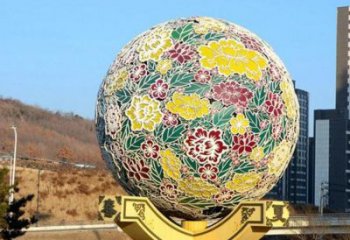 花球雕塑生產(chǎn)商，小區(qū)雕塑，筑不銹鋼花球雕塑優(yōu)價(jià)