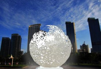 景觀球形雕塑制作，園林裝飾，鏤空球形雕塑廠家