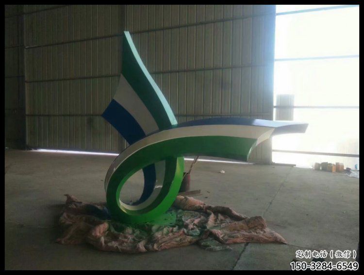 絲帶雕塑承接，鍛造工藝，不銹鋼絲帶雕塑訂做