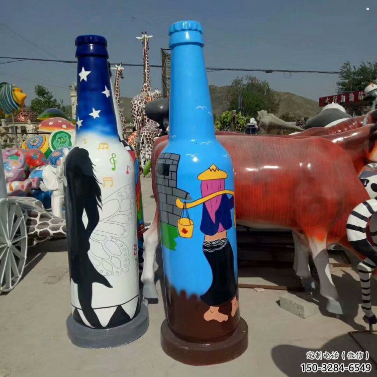 室內(nèi)酒瓶雕塑