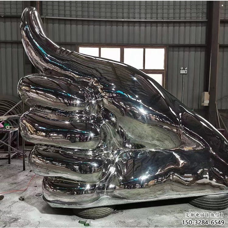 手拈花雕塑專供，手勢雕塑，不銹鋼手拈花雕塑供應