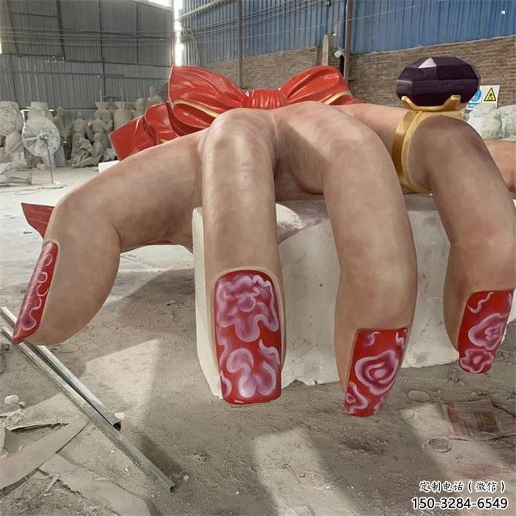 手指雕塑特供，景區(qū)雕塑，不銹鋼手指雕塑精選廠家