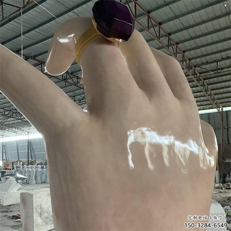 手指雕塑制作，市標(biāo)雕塑，玻璃鋼手指雕塑廠家常用