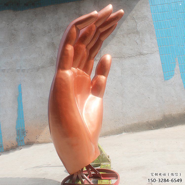 手指雕塑專(zhuān)供，小區(qū)擺件，不銹鋼手指雕塑訂做廠(chǎng)家