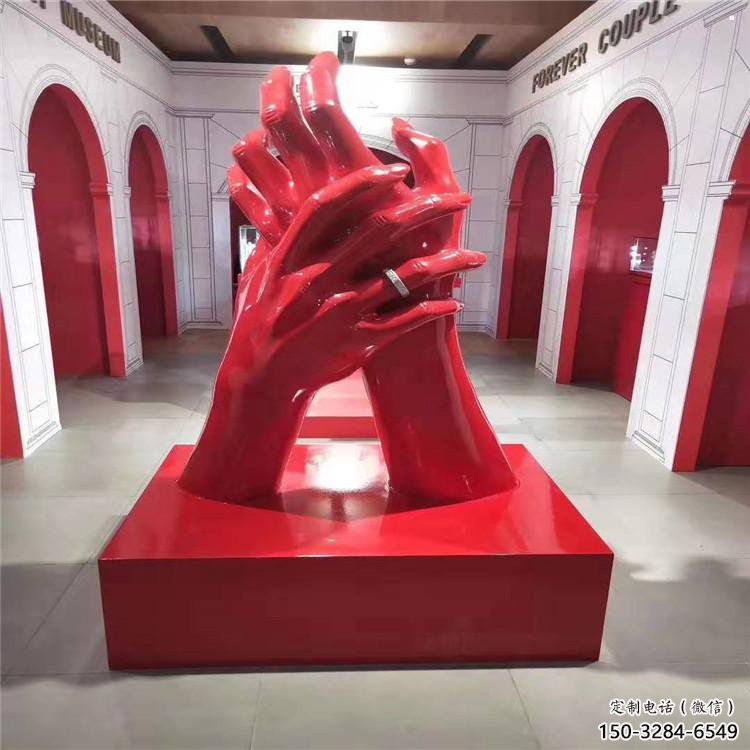 握手雕塑制作，歐式風(fēng)格，地產(chǎn)不銹鋼握手雕塑優(yōu)選