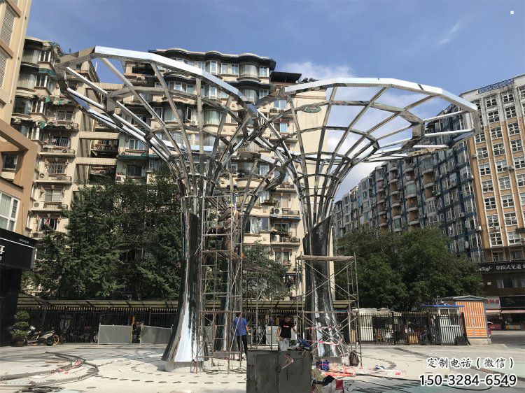 遮陽樹雕塑通用，陸地擺件，各類鏤空遮陽樹雕塑點擊