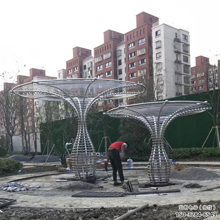 遮陽樹雕塑制作，城市裝飾，鏤空遮陽樹雕塑廠