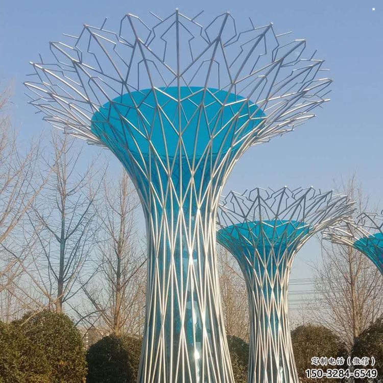 大型鏤空樹雕塑常用，戶外擺放，烤漆鏤空樹雕塑廠