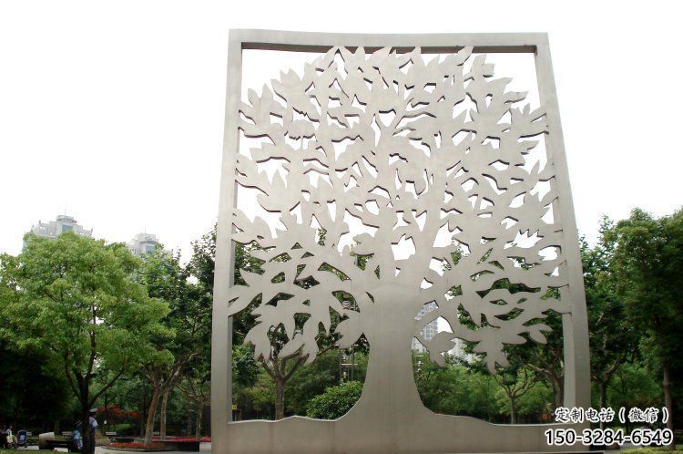 鏤空樹雕塑優(yōu)選，城市裝飾，鏤空剪紙樹雕塑廠