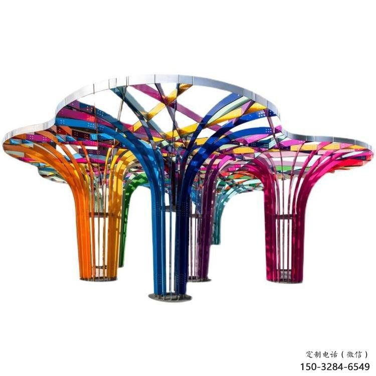 燈光樹雕塑，標(biāo)識(shí)雕塑，燈光蘑菇樹雕塑制造廠家