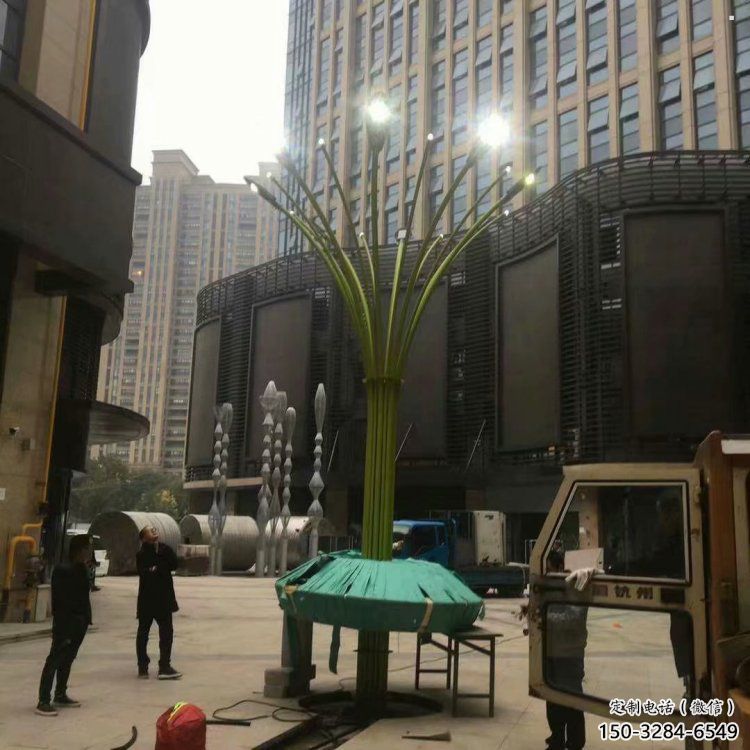 燈光樹雕塑選定，景觀雕塑，燈光蘑菇樹雕塑生產(chǎn)商
