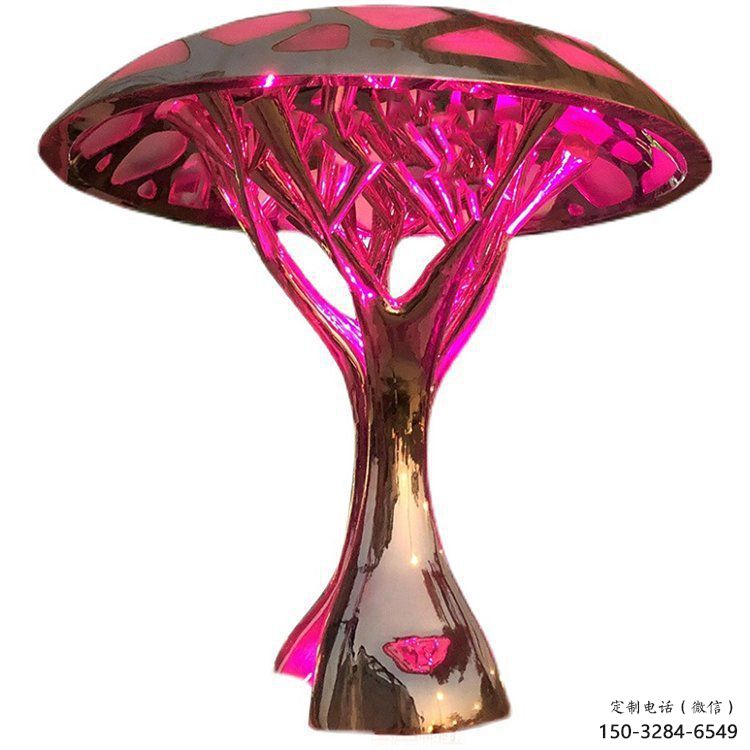 燈光樹雕塑通用，街頭雕塑，創(chuàng)意燈光蘑菇樹雕塑標準