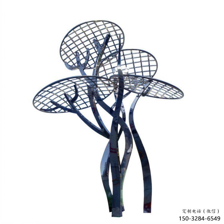 蘑菇樹雕塑廠家，標識雕塑，鏤空蘑菇樹雕塑供給