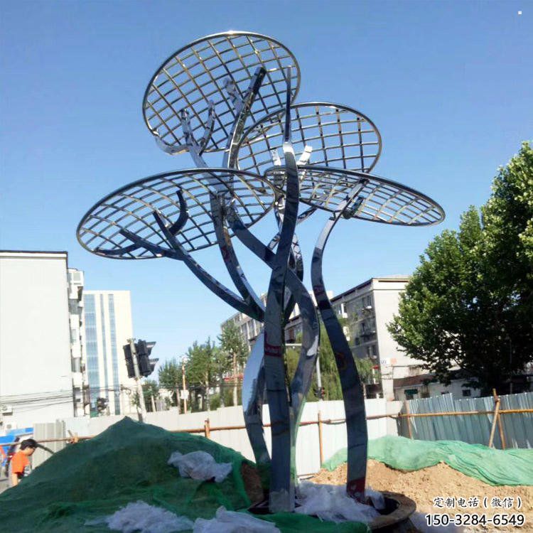 蘑菇樹(shù)雕塑精品，景觀概念，現(xiàn)代鏤空蘑菇樹(shù)雕塑通用