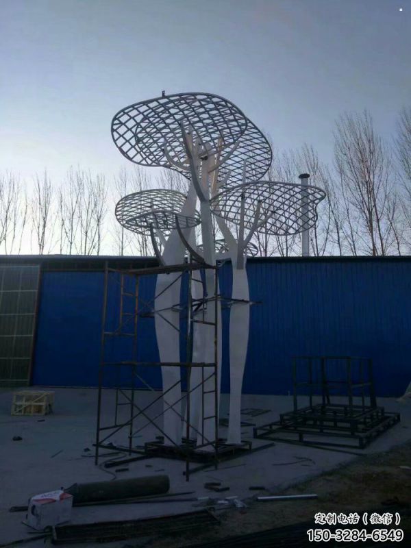 蘑菇樹雕塑生產(chǎn)商，廣場系列，創(chuàng)意鏤空蘑菇樹雕塑優(yōu)選