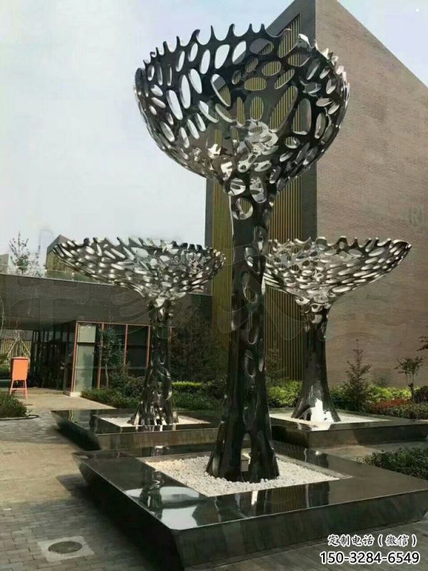 蘑菇樹雕塑生產(chǎn)商，街頭藝術(shù)，藝術(shù)鏤空蘑菇樹雕塑精選
