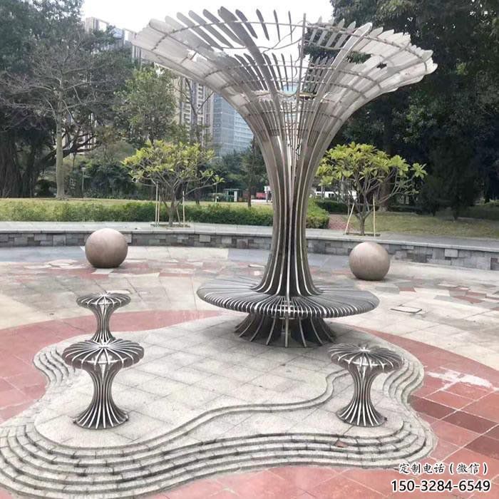 抽象傘樹雕塑供需，美陳雕塑，歐式鏤空傘樹雕塑承接