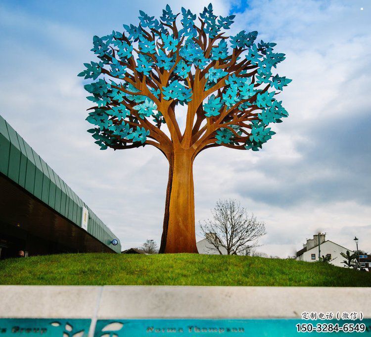 傘樹雕塑通用，戶外雕塑，戶外鏤空傘樹雕塑供應(yīng)