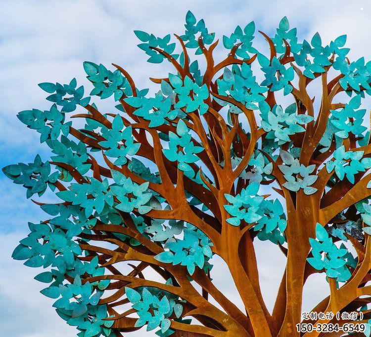 傘樹雕塑制作，村標(biāo)概念，城市鏤空傘樹雕塑承接