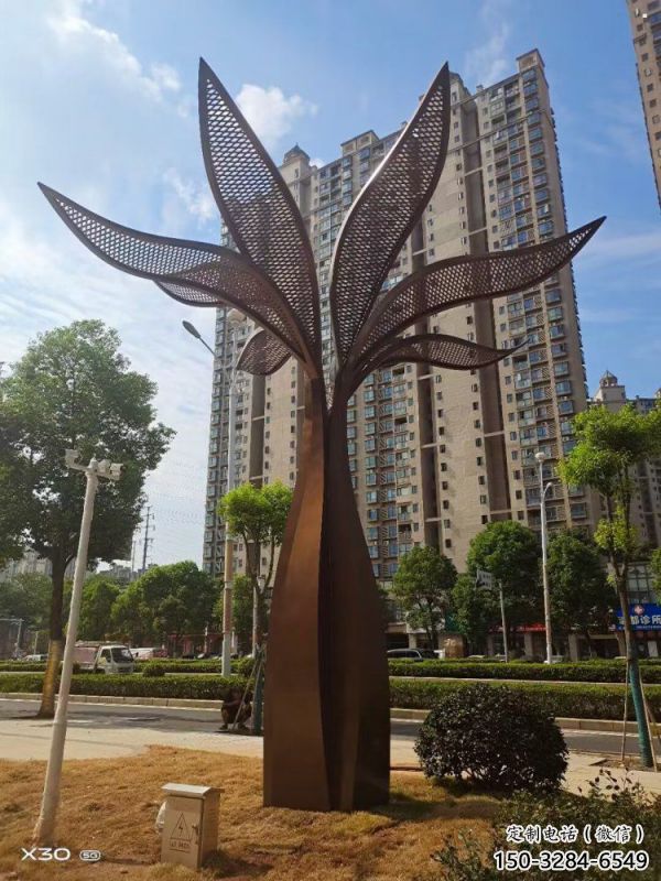 仿真樹葉雕塑，校園雕塑，彩繪仿真樹葉雕塑廠家